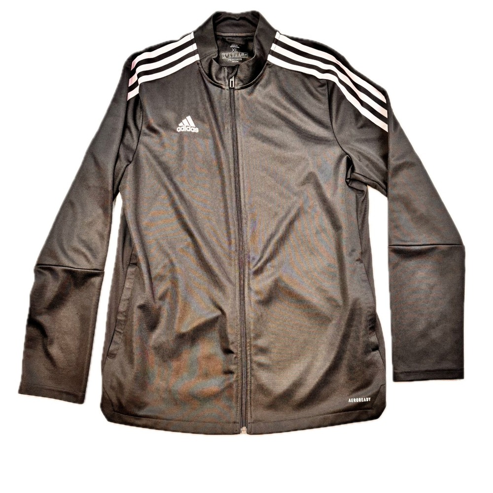 Adidas Aeroready Primegreen Mens Track Jacket Black White Stripes XL 0231